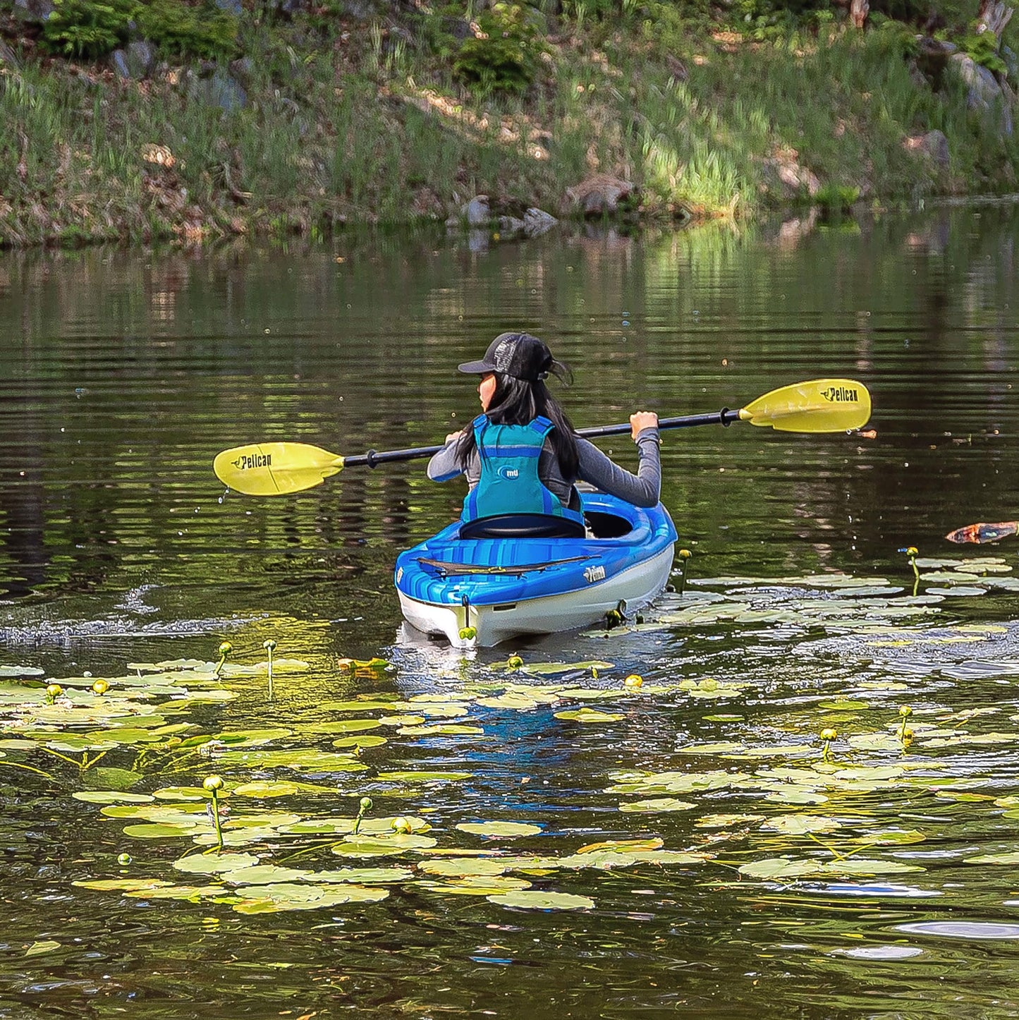 Pelican Argo 100X - Recreational Sit in Kayak - Lightweight Patented Ram-X™ Material - Ergoform™ Seating System - 10 ft
